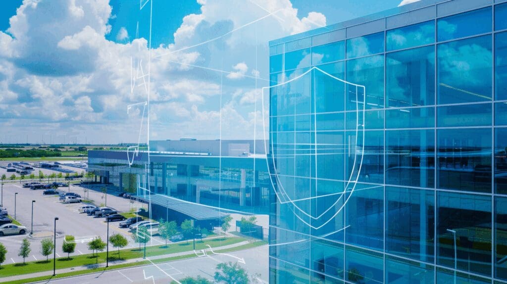 Texas commercial building secured with business property insurance